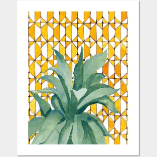 Yellow tile agave Posters and Art